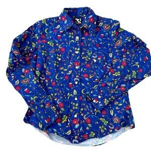 Rockies Floral Western Long Sleeve Top Snap Closure